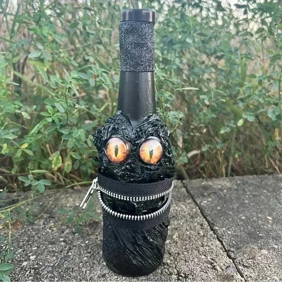 NEW Potion Spell Bottle - ZIPPER ZOMBIE - HANDCRAFTED Apothecary Jar Halloween - Picture 12 of 15
